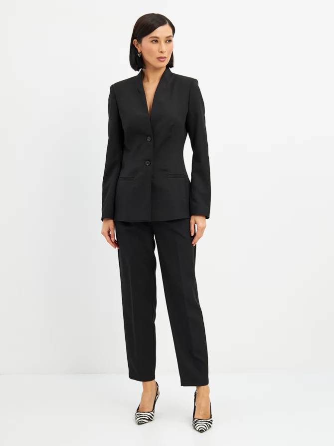 Жакет без воротника OD-876-1 черный