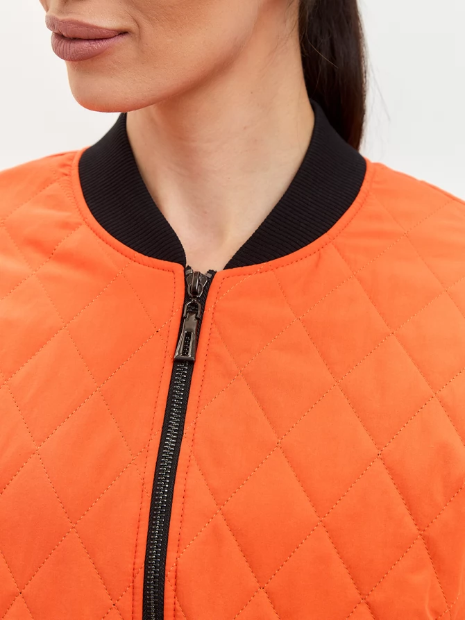 Бомбер стеганый OD-867-1 оранжевый