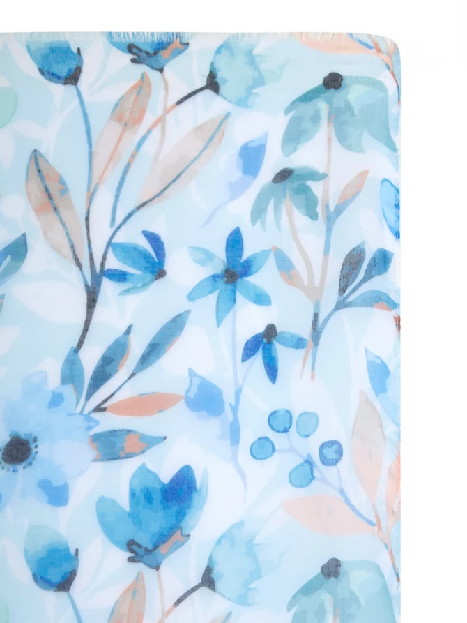 Палантин женский с цветочным принтом