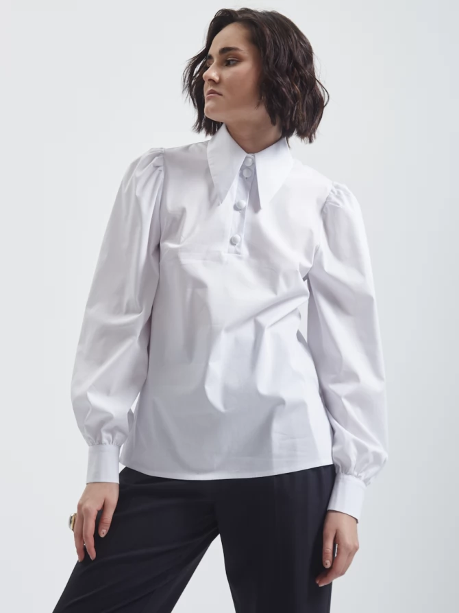 Блузка однотонная