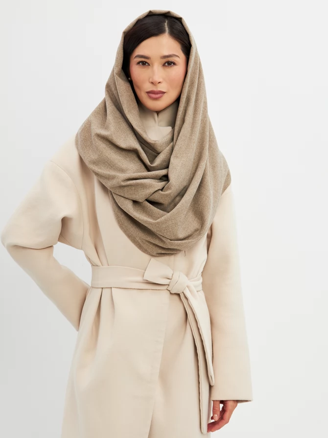 Палантин женский RH25-125-29 бежевый двусторонний