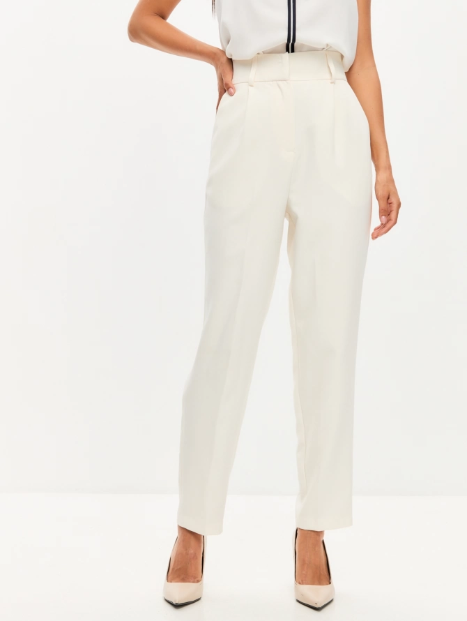 Брюки укороченные белые