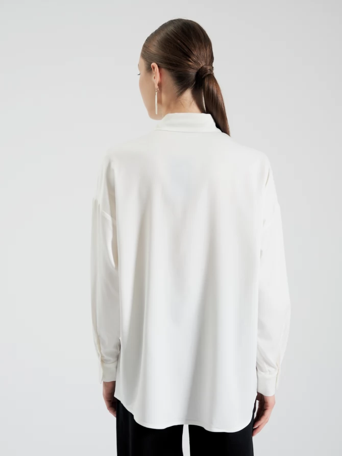 Рубашка с прострочкой спереди