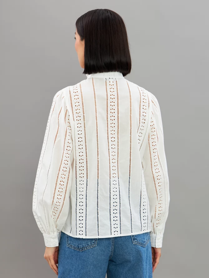 Блузка из шитья OD-919-1 белый