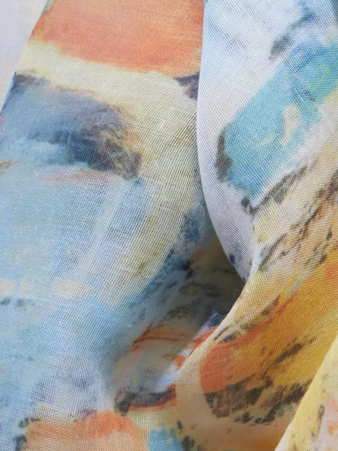 Палантин женский с абстрактным принтом