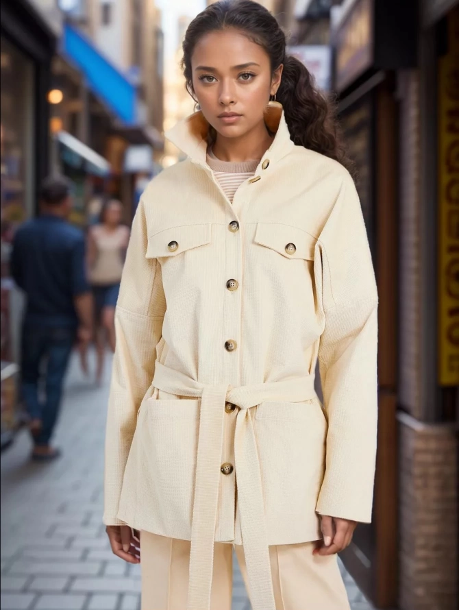 Куртка-рубашка из вельвета