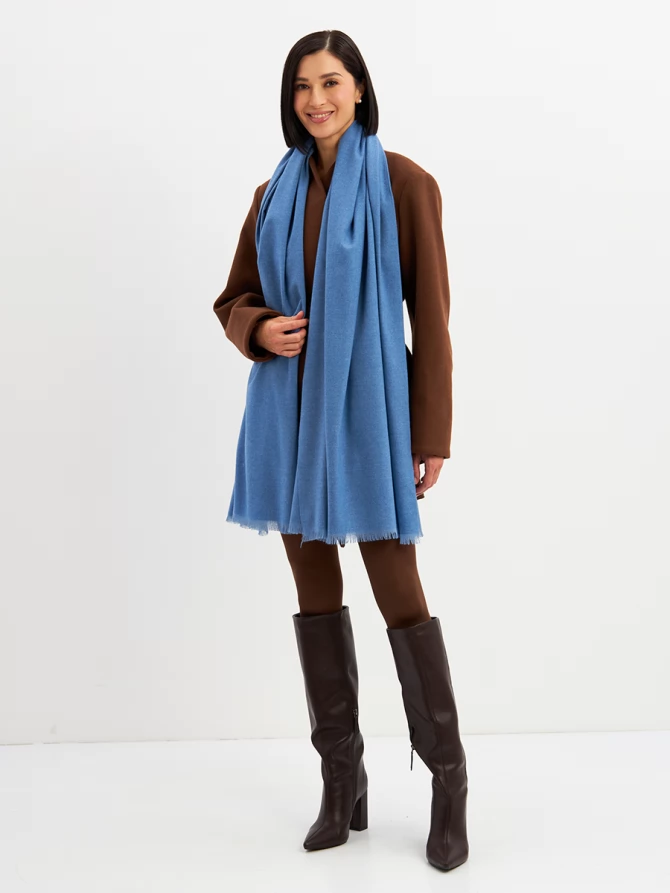 Палантин голубой