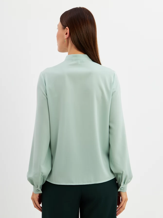 Блузка с рюшами OD-976-3 зеленый