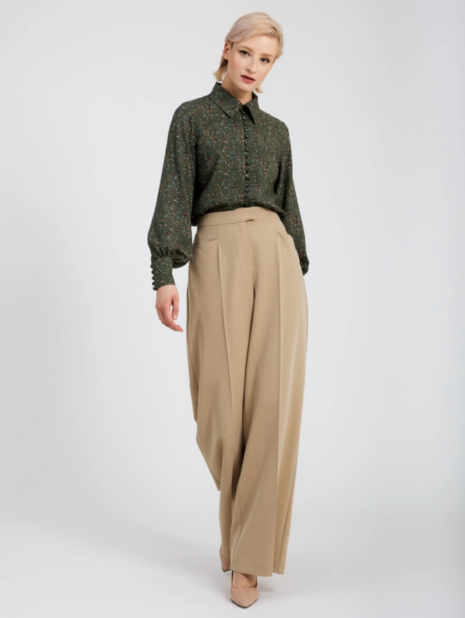 Брюки-палаццо со стрелками