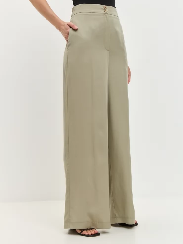 Брюки палаццо  OD-818-2 олива