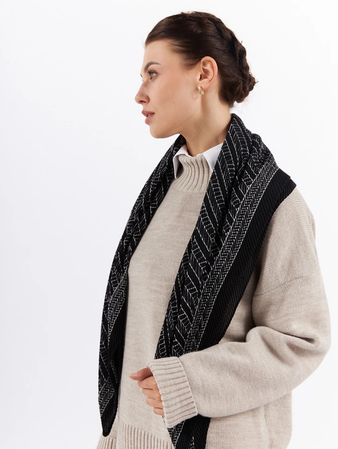 Платок женский с геометрическим принтом SPR-851-4