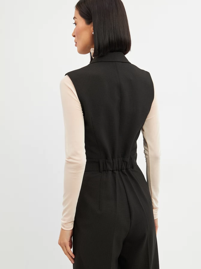 Комбинезон OD-915-1 в черно-коричневую клетку