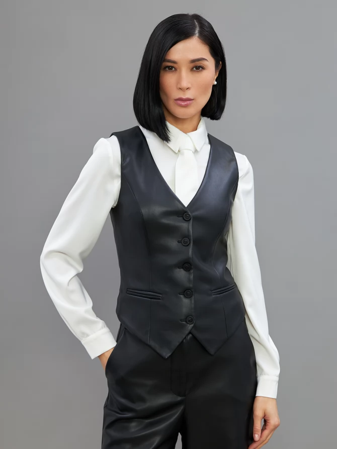 Блузка с галстуком  OD-881-4 белый