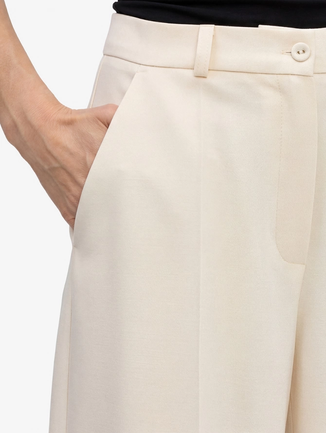 Брюки из костюмной ткани OD-1036-1 молочный