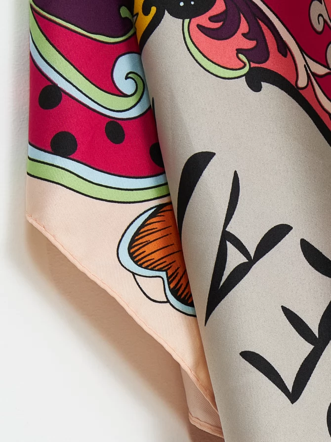 Платок женский двусторонний с принтом Арт-Деко LO-1255-2