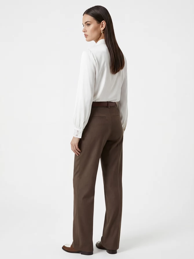 Блузка с кружевом белая