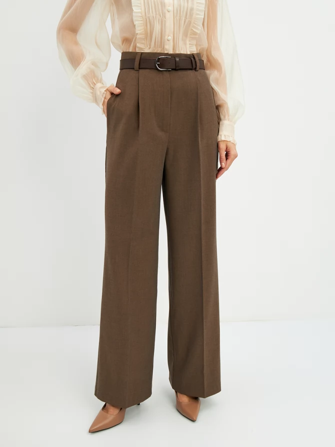 Брюки костюмка OD-825-1 коричневый