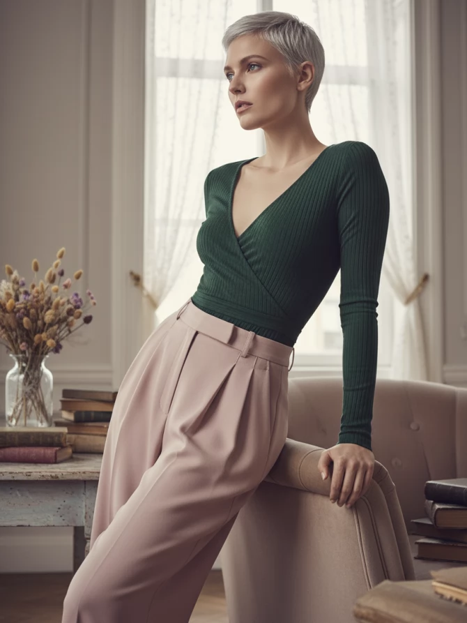 Боди в рубчик