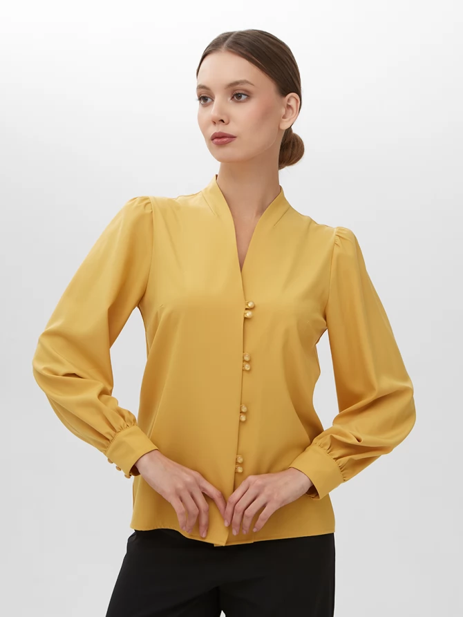 Блузка OD-735-11 горчица