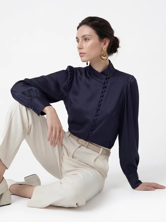 Блуза-косоворотка много пуговиц OD-550-11