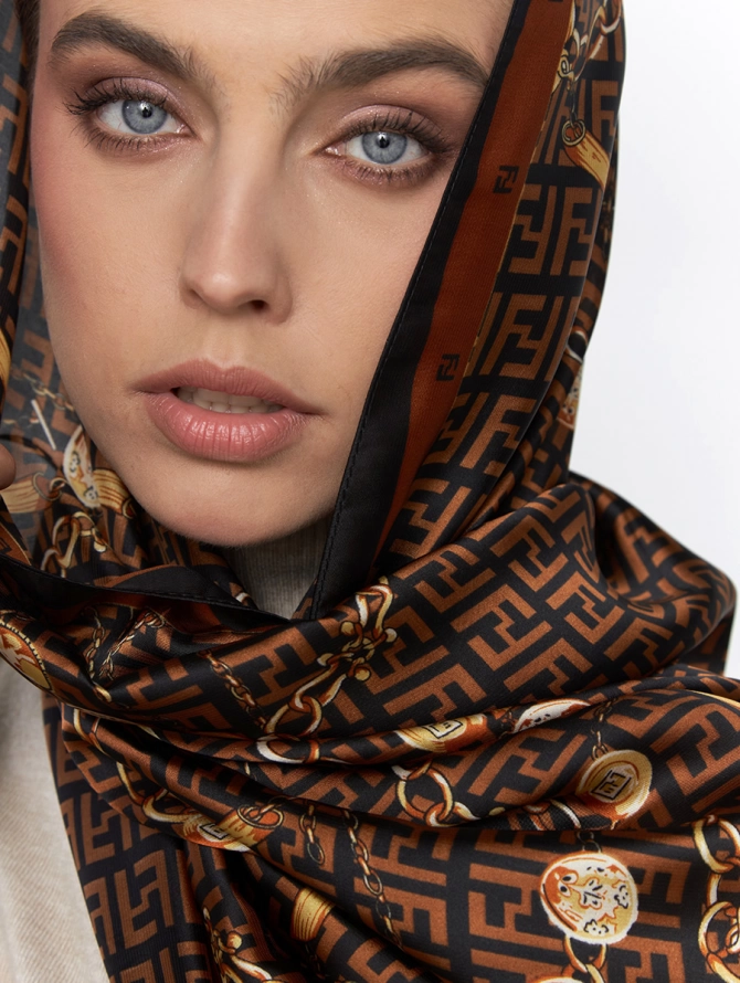 Палантин женский с принтом KPR-11-35