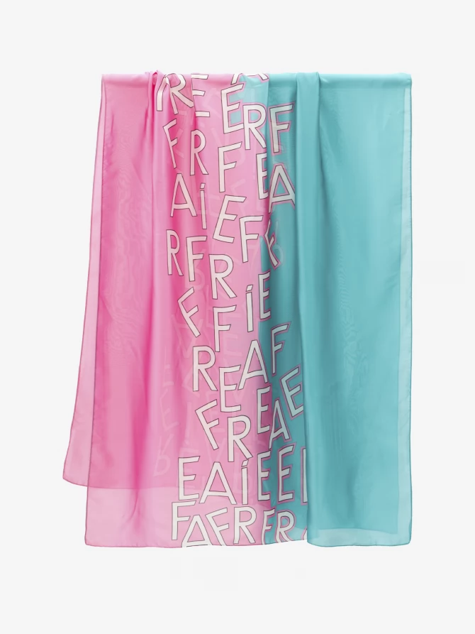 Палантин двусторонний Арт-Деко с графическим узором