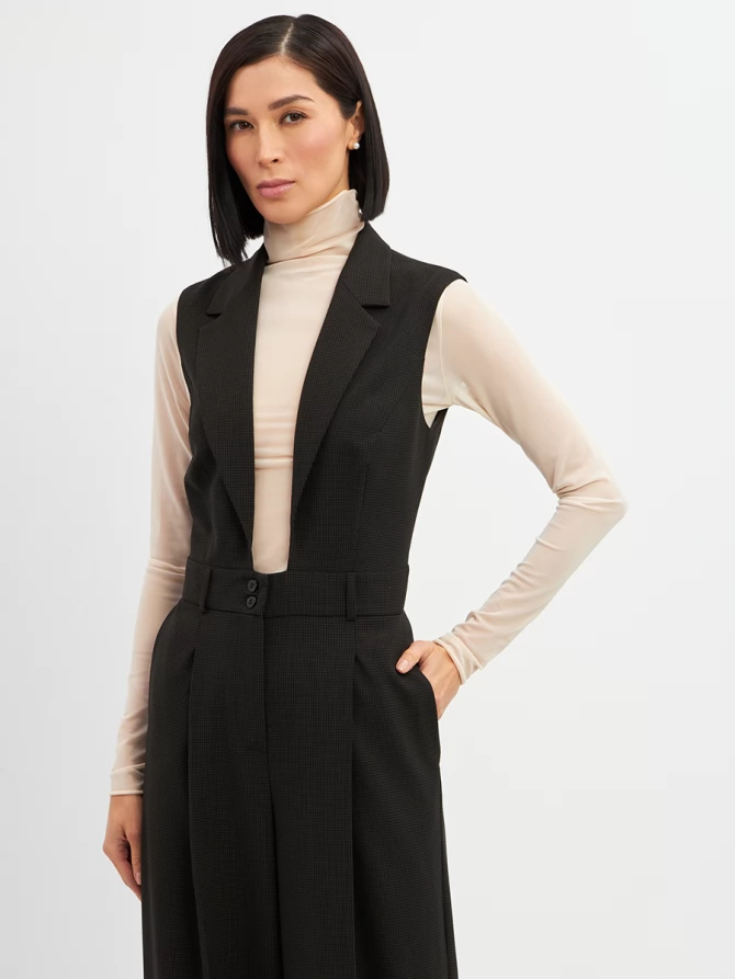 Комбинезон OD-915-1 клетка черно-коричневая