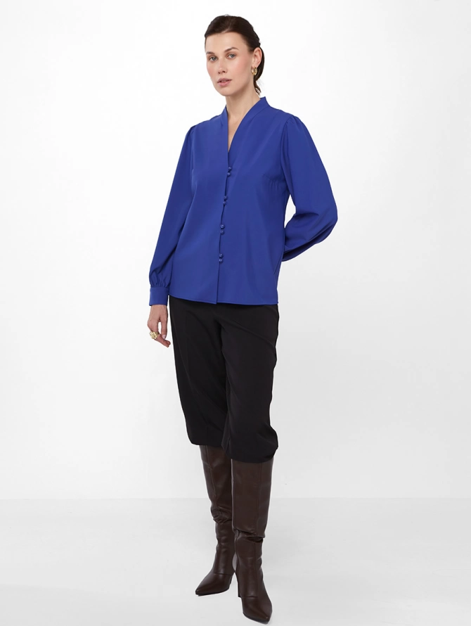 Блузка прямого силуэта электрик OD-735-12