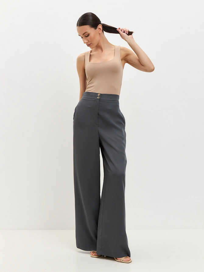 Брюки палаццо OD-818-3 серый