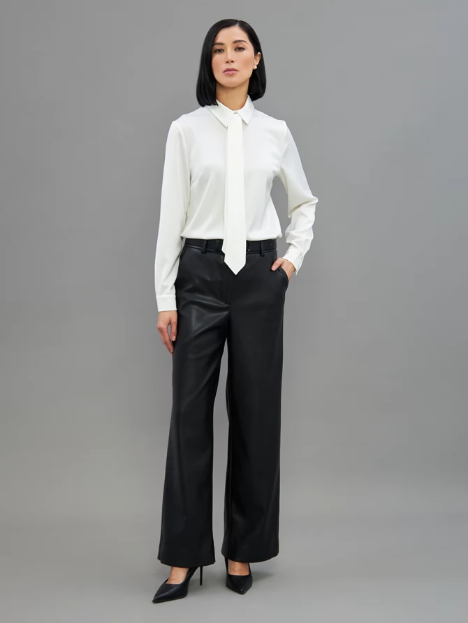 Блузка с галстуком  OD-881-4 белый